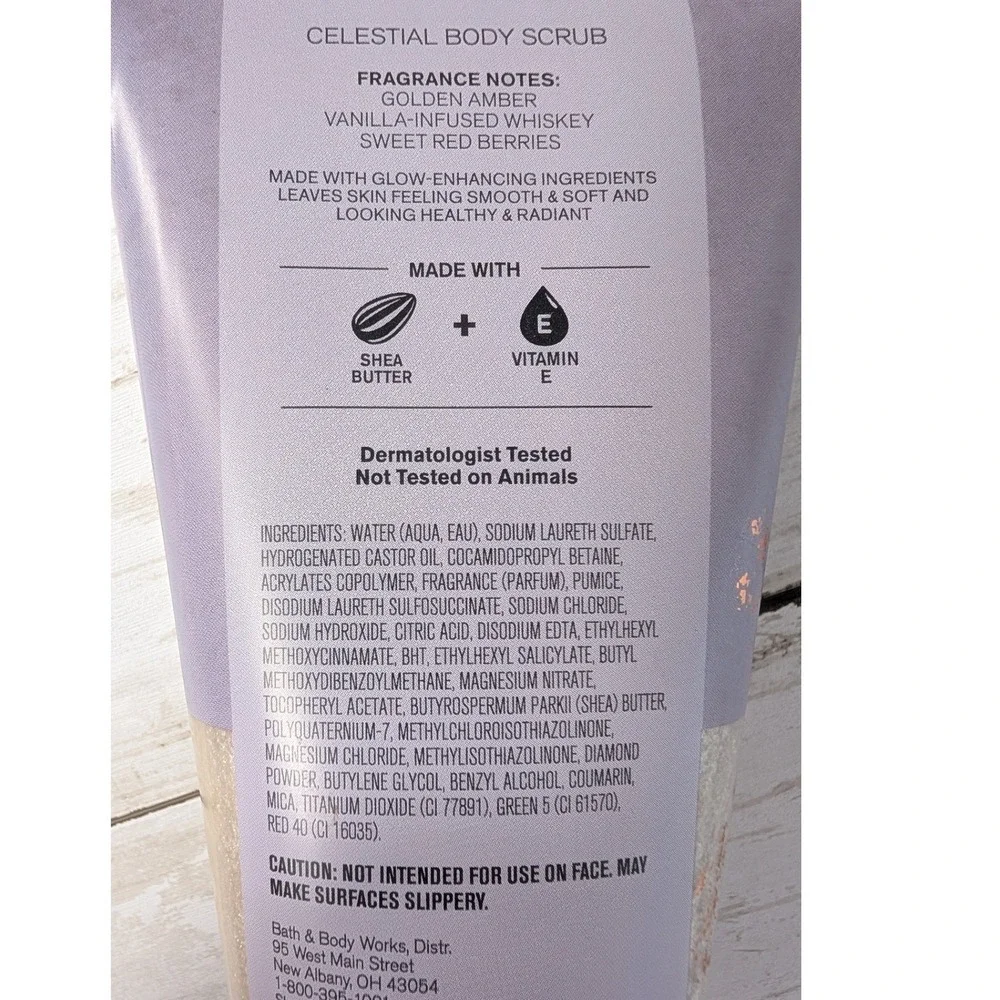 Bath & Body Works Sweet Whiskey Celestial Body Scrub 8oz Set of 2 NEW - Picture 3 of 3